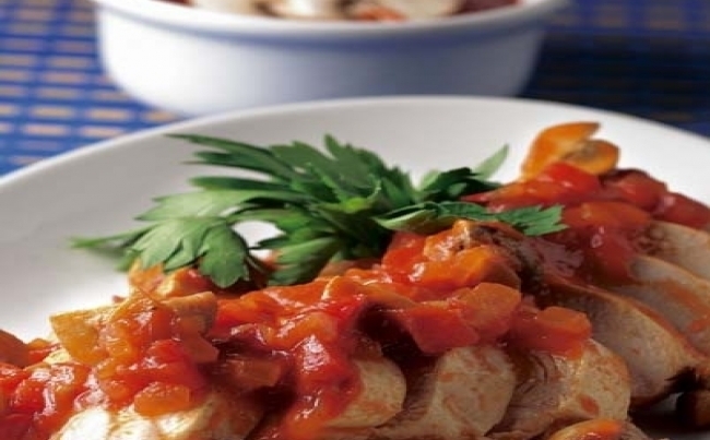 Pollo con champiñones